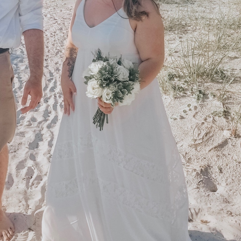 Torrid Ivy Chiffon & Lace Maxi Dress Size 00 (M/L)